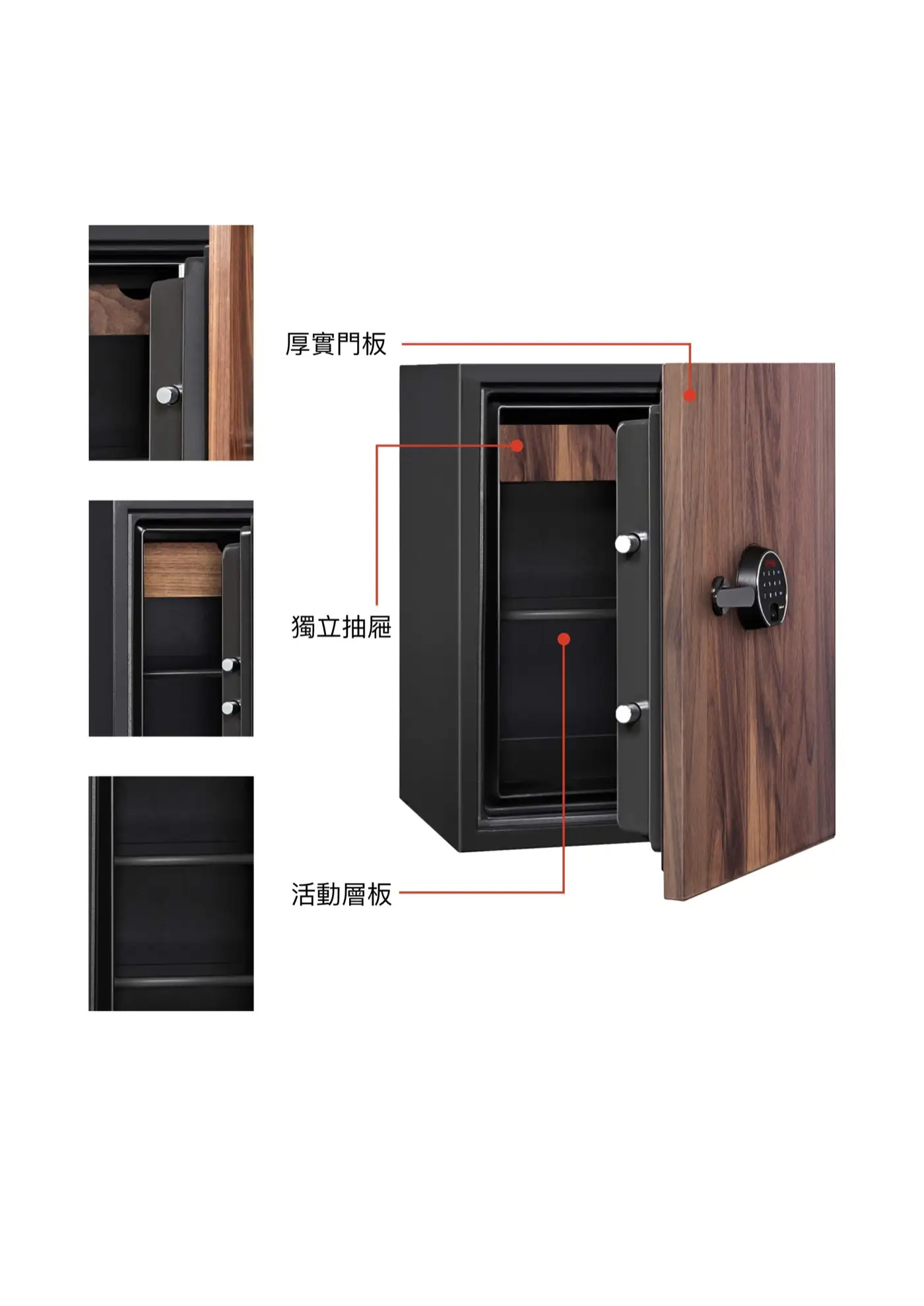 CEVIZ 隱藏式金庫 家庭家用小金庫 小型保險櫃 安全性 隱藏式保險櫃 介紹圖 13